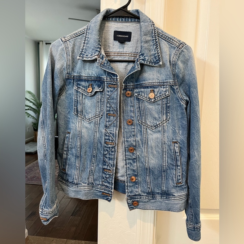 EUC J. Crew denim jacket in size extra small.